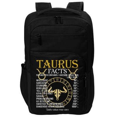 Taurus Facts Zodiac Sign Impact Tech Backpack