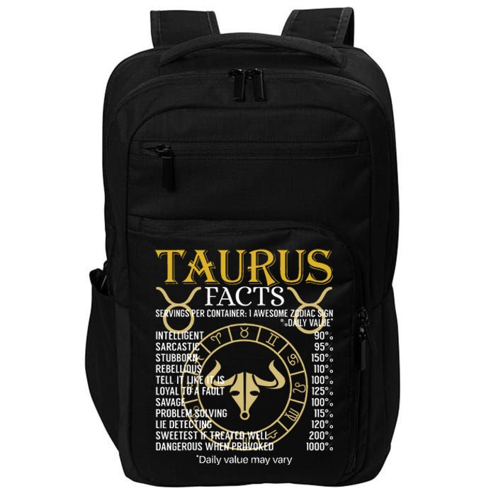 Taurus Facts Zodiac Sign Impact Tech Backpack