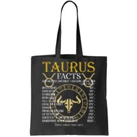 Taurus Facts Zodiac Sign Tote Bag