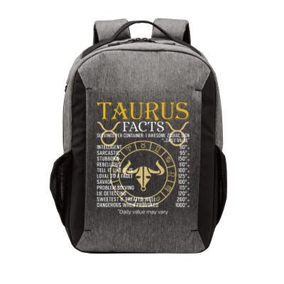 Taurus Facts Zodiac Sign Vector Backpack