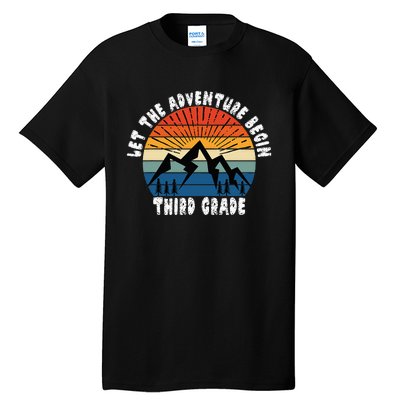 Third Grade 1st Day Of School Let The Adventure Begin Tall T-Shirt