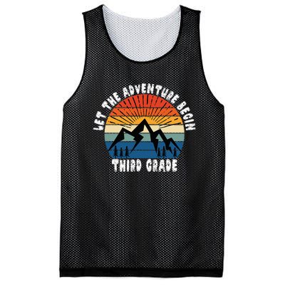 Third Grade 1st Day Of School Let The Adventure Begin Mesh Reversible Basketball Jersey Tank