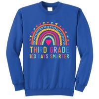 Third Grade 100 Days Smarter Rainbow 100th Day Of School Great Gift Sweatshirt