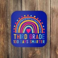 Third Grade 100 Days Smarter Rainbow 100th Day Of School Great Gift Coaster