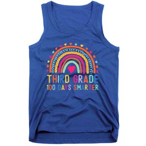 Third Grade 100 Days Smarter Rainbow 100th Day Of School Great Gift Tank Top