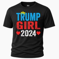 Trump Girl 2024 S Cute Trump Flag Cooling Performance Crew T-Shirt