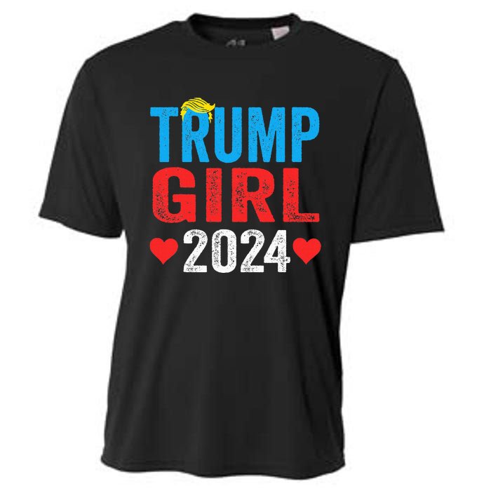 Trump Girl 2024 S Cute Trump Flag Cooling Performance Crew T-Shirt