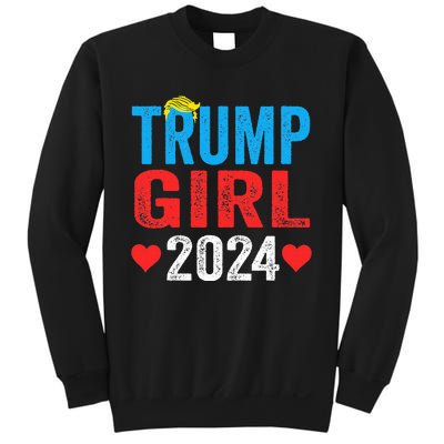 Trump Girl 2024 S Cute Trump Flag Sweatshirt