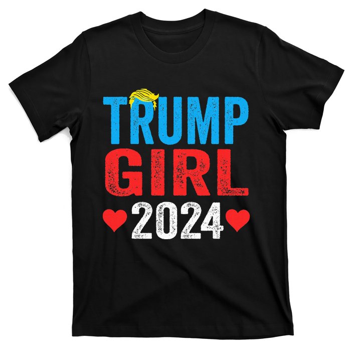 Trump Girl 2024 S Cute Trump Flag T-Shirt