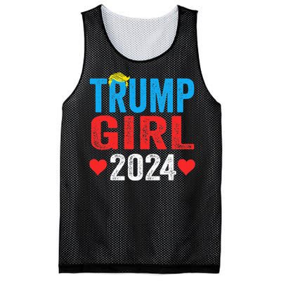 Trump Girl 2024 S Cute Trump Flag Mesh Reversible Basketball Jersey Tank