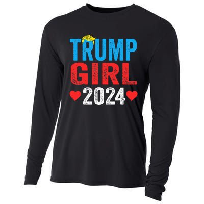 Trump Girl 2024 S Cute Trump Flag Cooling Performance Long Sleeve Crew