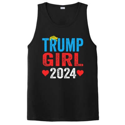 Trump Girl 2024 S Cute Trump Flag PosiCharge Competitor Tank