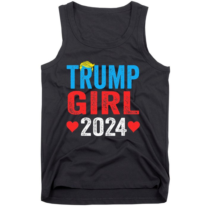 Trump Girl 2024 S Cute Trump Flag Tank Top