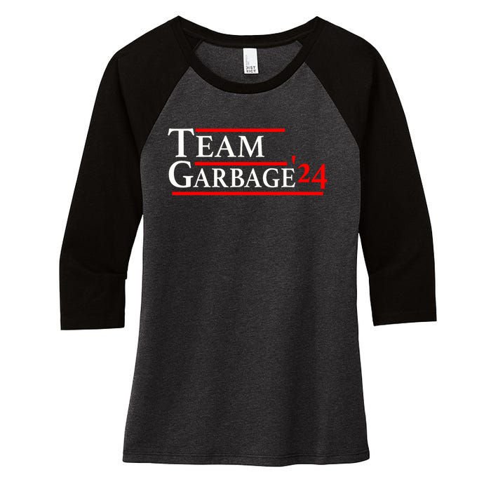 Team Garbage 2024 Women's Tri-Blend 3/4-Sleeve Raglan Shirt