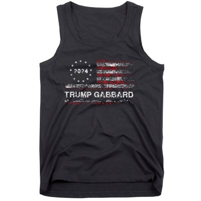 Trump Gabbard 2024 Us Flag Trump 24 Conservative Election Tank Top