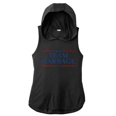 Team Garbage 2024 Gift Funny Ladies PosiCharge Tri-Blend Wicking Draft Hoodie Tank