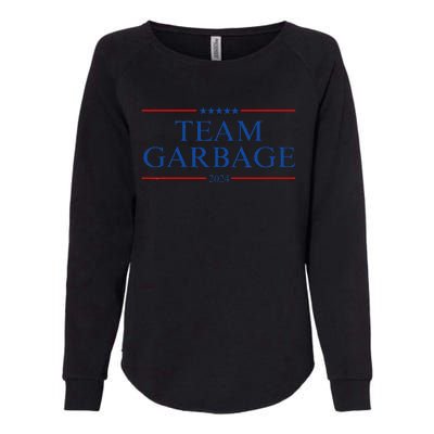 Team Garbage 2024 Gift Funny Womens California Wash Sweatshirt