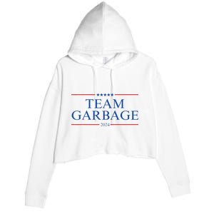 Team Garbage 2024 Gift Funny Crop Fleece Hoodie