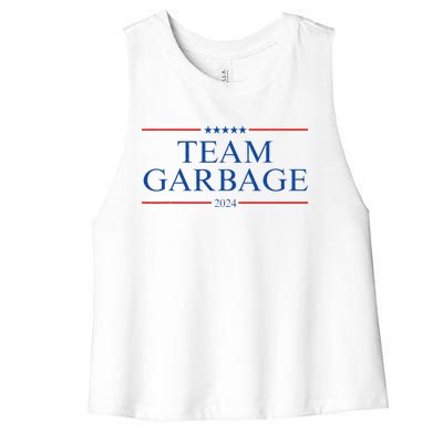 Team Garbage 2024 Gift Funny Women's Racerback Cropped Tank