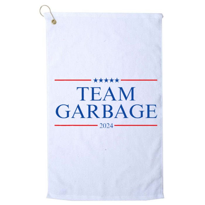 Team Garbage 2024 Gift Funny Platinum Collection Golf Towel