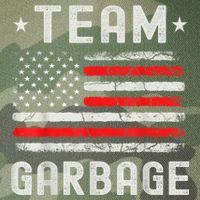 Team Garbage 2024 American Flag Legacy Tie Dye Trucker Hat