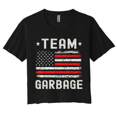 Team Garbage 2024 American Flag Crop Top