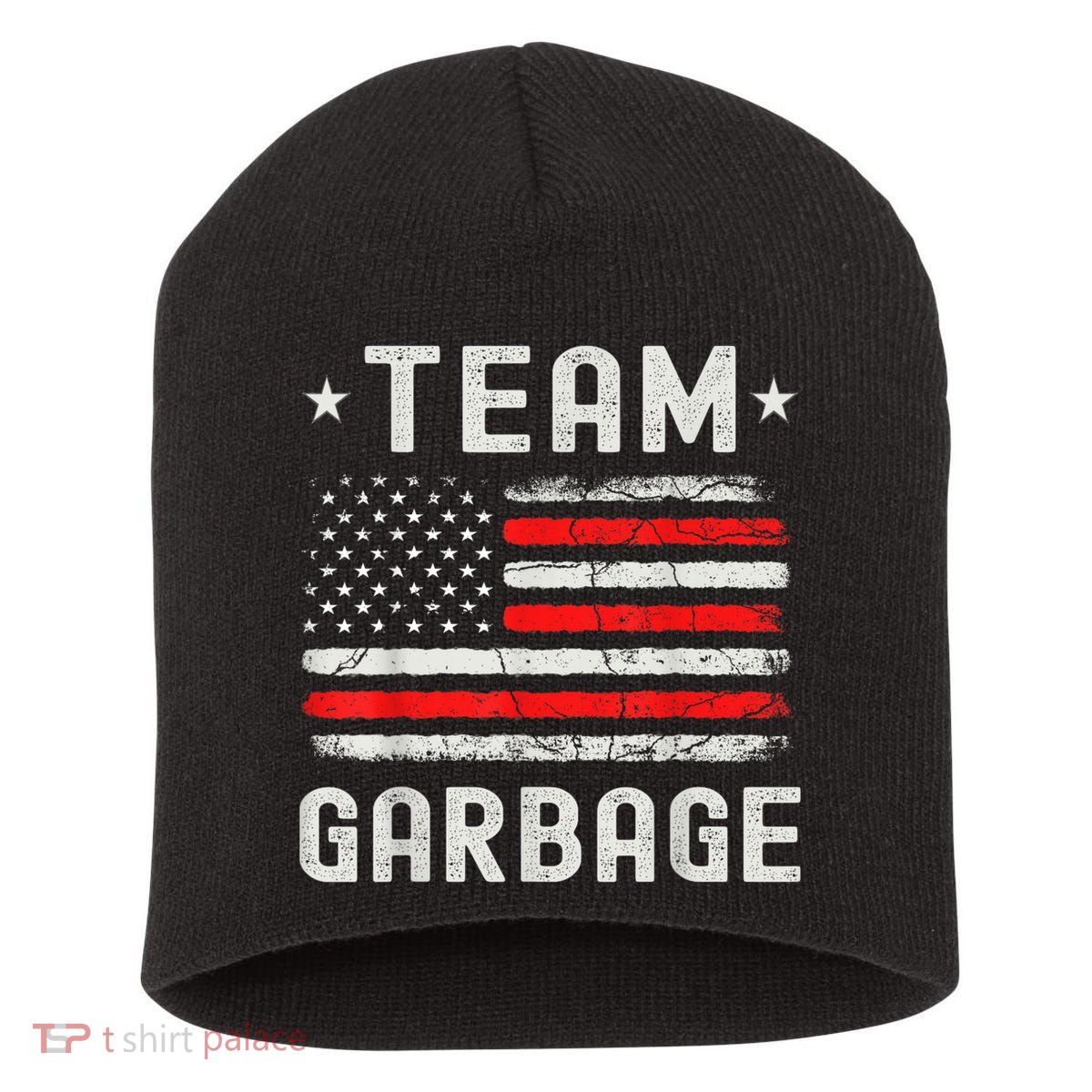 Team Garbage 2024 American Flag Short Acrylic Beanie