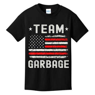 Team Garbage 2024 American Flag Kids T-Shirt
