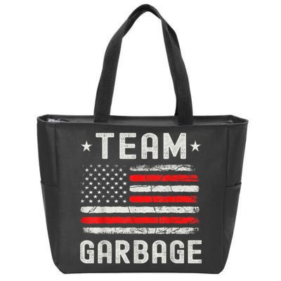 Team Garbage 2024 American Flag Zip Tote Bag