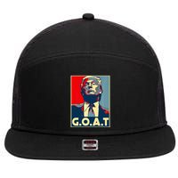 Trump G.O.A.T 2024 Election 2024 Trumps Coming Back 7 Panel Mesh Trucker Snapback Hat