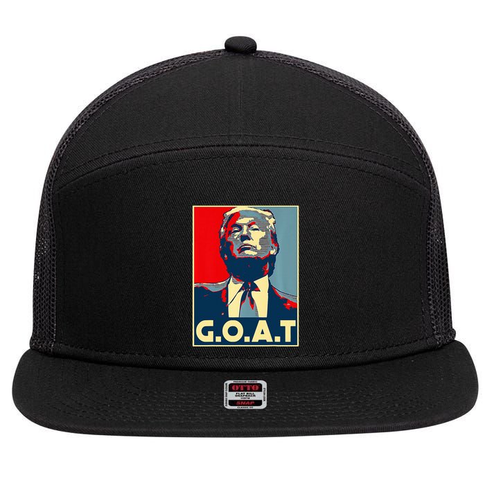 Trump G.O.A.T 2024 Election 2024 Trumps Coming Back 7 Panel Mesh Trucker Snapback Hat