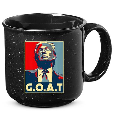 Trump G.O.A.T 2024 Election 2024 Trumps Coming Back 15oz Campfire Ceramic Mug