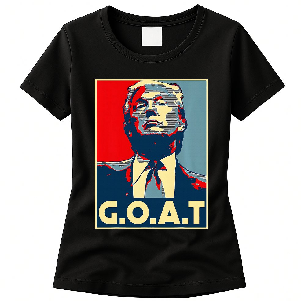 Trump G.O.A.T 2024 Election 2024 Trumps Coming Back Womens T-Shirt