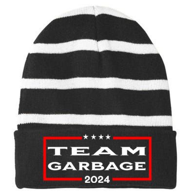 Team Garbage 2024 Striped Beanie with Solid Band