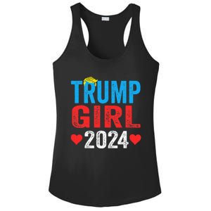 Trump Girl 2024 Shirts Cute Trump Flag Ladies PosiCharge Competitor Racerback Tank