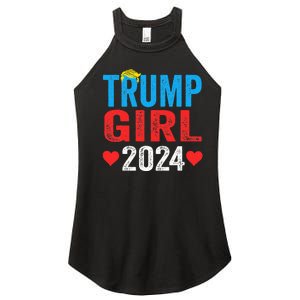 Trump Girl 2024 Shirts Cute Trump Flag Women's Perfect Tri Rocker Tank