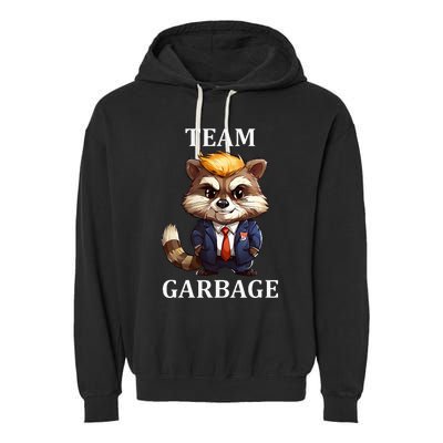 Team Garbage 2024 Racoon Donald Trump Maga Garment-Dyed Fleece Hoodie