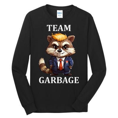 Team Garbage 2024 Racoon Donald Trump Maga Tall Long Sleeve T-Shirt