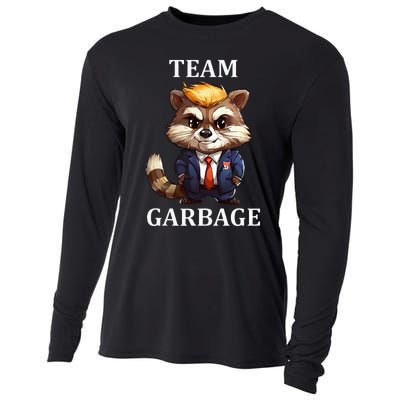 Team Garbage 2024 Racoon Donald Trump Maga Cooling Performance Long Sleeve Crew