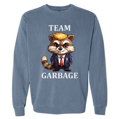 Team Garbage 2024 Racoon Donald Trump Maga Garment-Dyed Sweatshirt