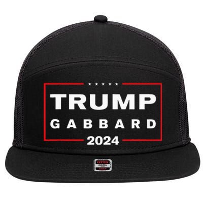 Trump Gabbard 2024 7 Panel Mesh Trucker Snapback Hat