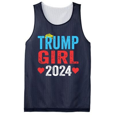 Trump Girl 2024 Shirts Cute Trump Flag Girls Kids Mesh Reversible Basketball Jersey Tank