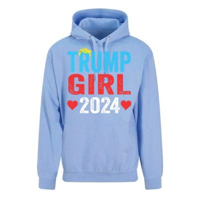 Trump Girl 2024 Shirts Cute Trump Flag Girls Kids Unisex Surf Hoodie