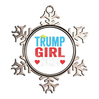 Trump Girl 2024 Shirts Cute Trump Flag Girls Kids Metallic Star Ornament