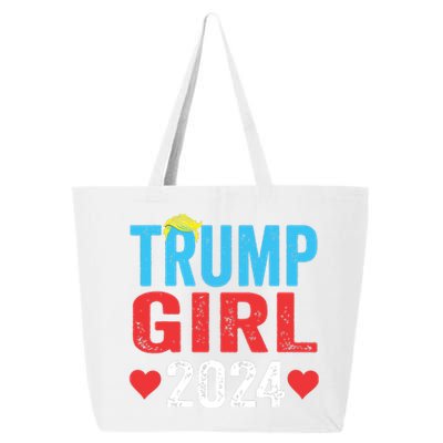 Trump Girl 2024 Shirts Cute Trump Flag Girls Kids 25L Jumbo Tote