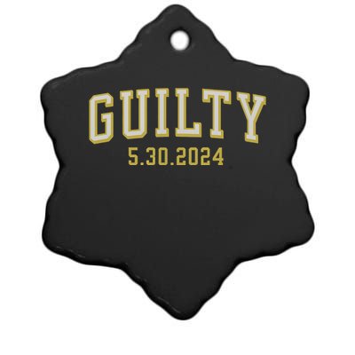 Trump Guilty 2024 Donald Trump Ceramic Star Ornament