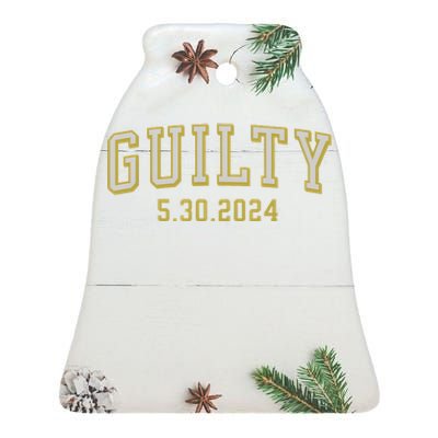 Trump Guilty 2024 Donald Trump Ceramic Bell Ornament