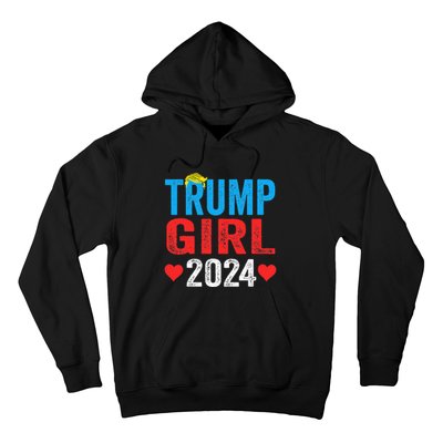 Trump Girl 2024 Cute Trump Flag Hoodie