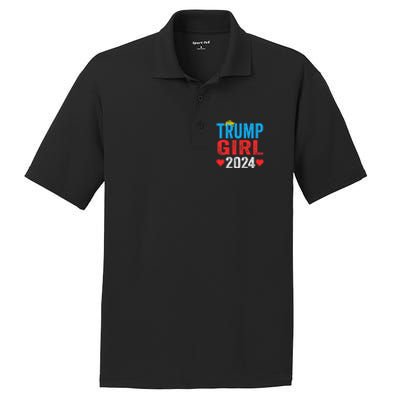 Trump Girl 2024 Cute Trump Flag PosiCharge RacerMesh Polo