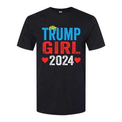 Trump Girl 2024 Cute Trump Flag Softstyle® CVC T-Shirt